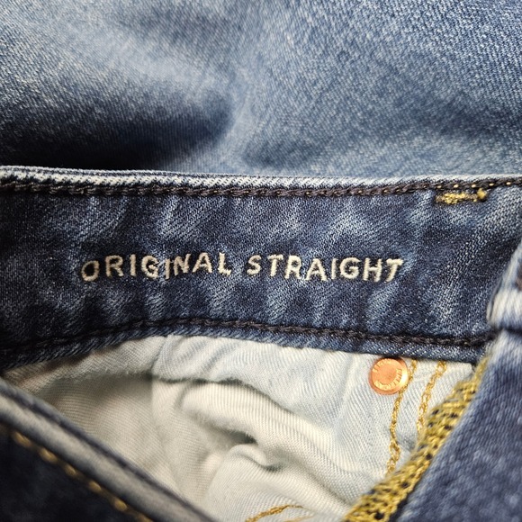 American Eagle Original Straight Jeans Mens 26x30(29) AIRFLEX+ Dark Wash Stretch - Picture 4 of 11